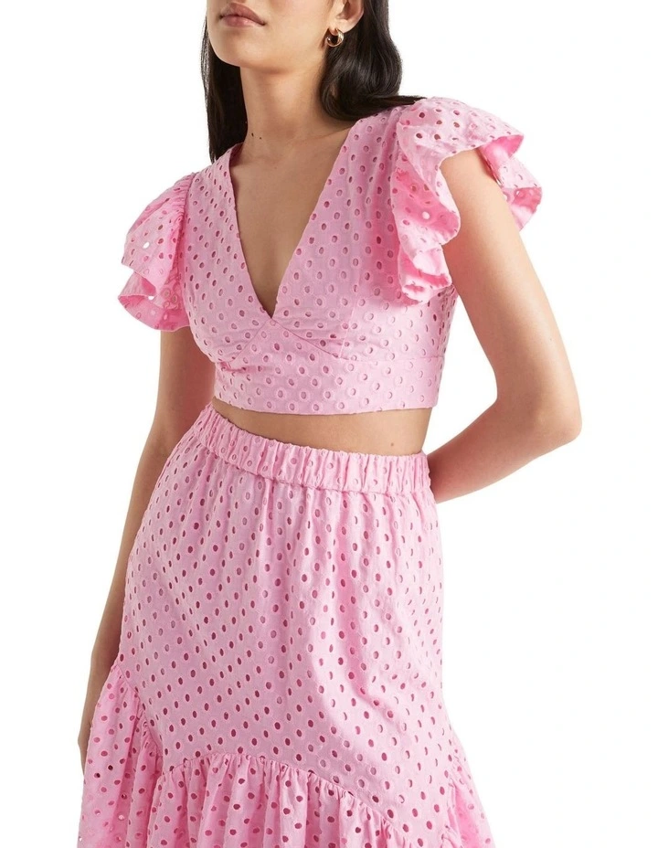 Broderie Crop Top