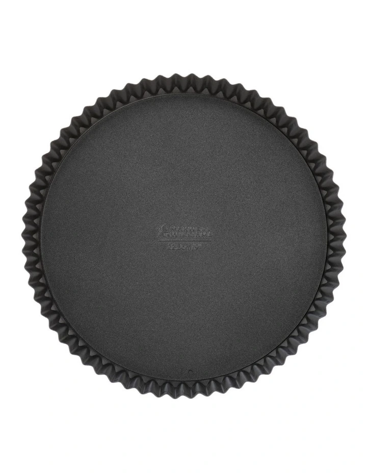 BakerMaker Non-Stick Loose Base Round Tart/Quiche Pan 22.5cm in Black