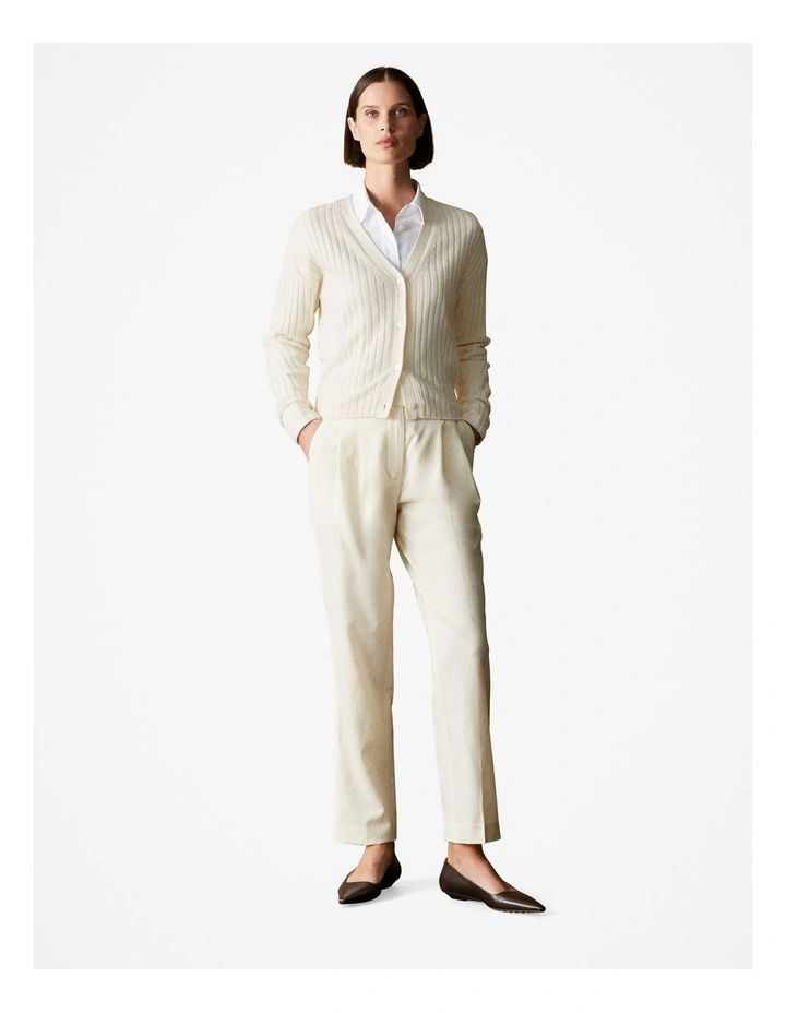 Yarn Dyed Cotton Oxford Shirt in Parchment