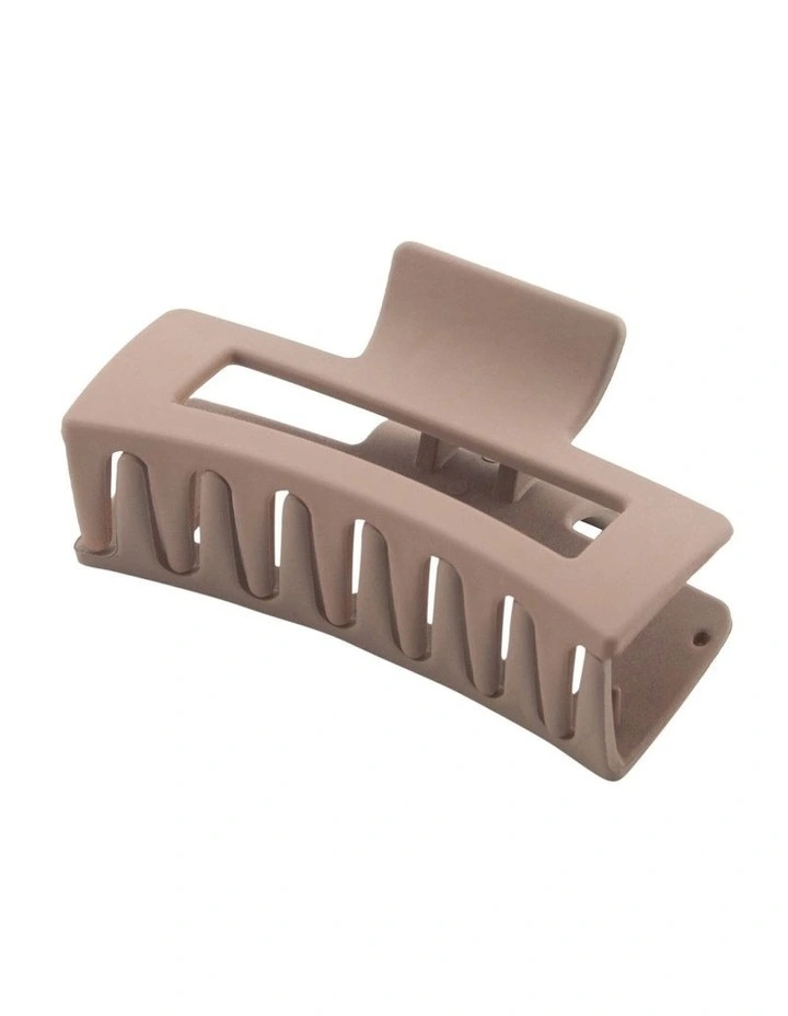 Rectangular Hair Clip in Matte Latte