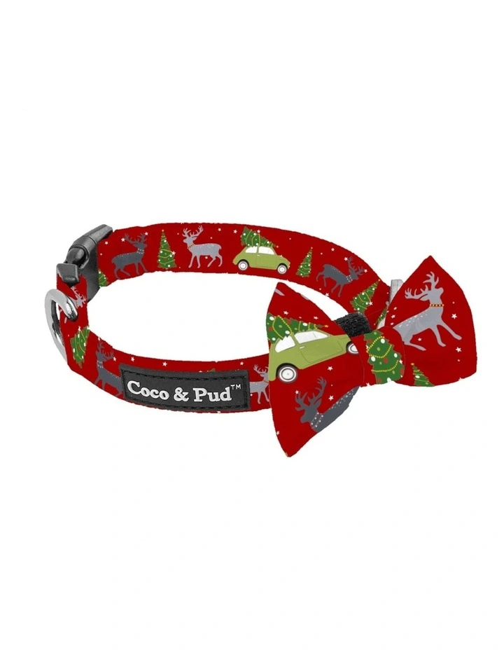 Deck The Paws Christmas Dog Collar & Bow tie