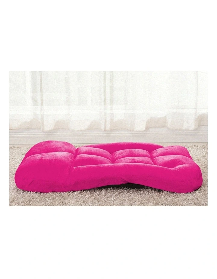Foldable Lounge Cushion Adjustable Sofa in Pink