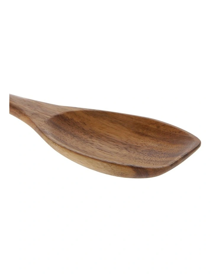 Acacia Wood Flat-Edged Spoon in Natural