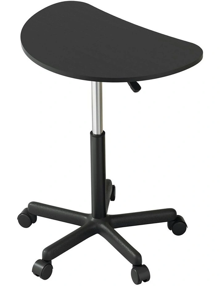 Laptop Desk Portable Height Adjustable Table Caster Wheels 60cm in Black