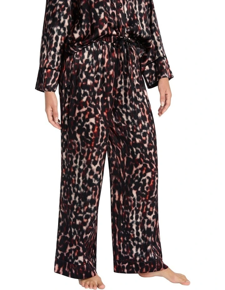 Manon Silk Pyjama Pant in Black Multi