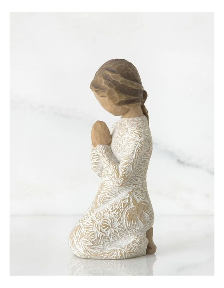 Prayer Of Peace Sculpted Figure in White