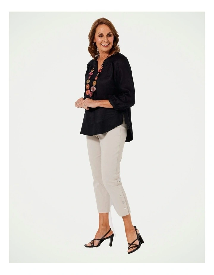 Caledonia Relaxed Tunic in Black