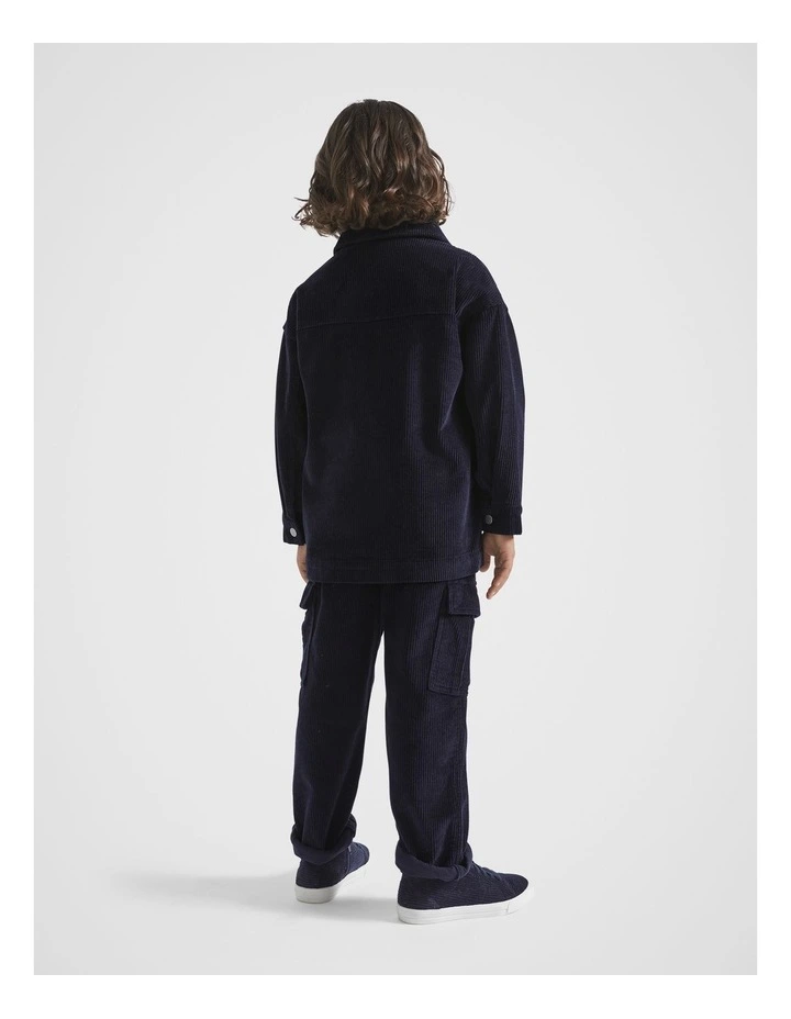 Cord Shacket in Midnight Blue