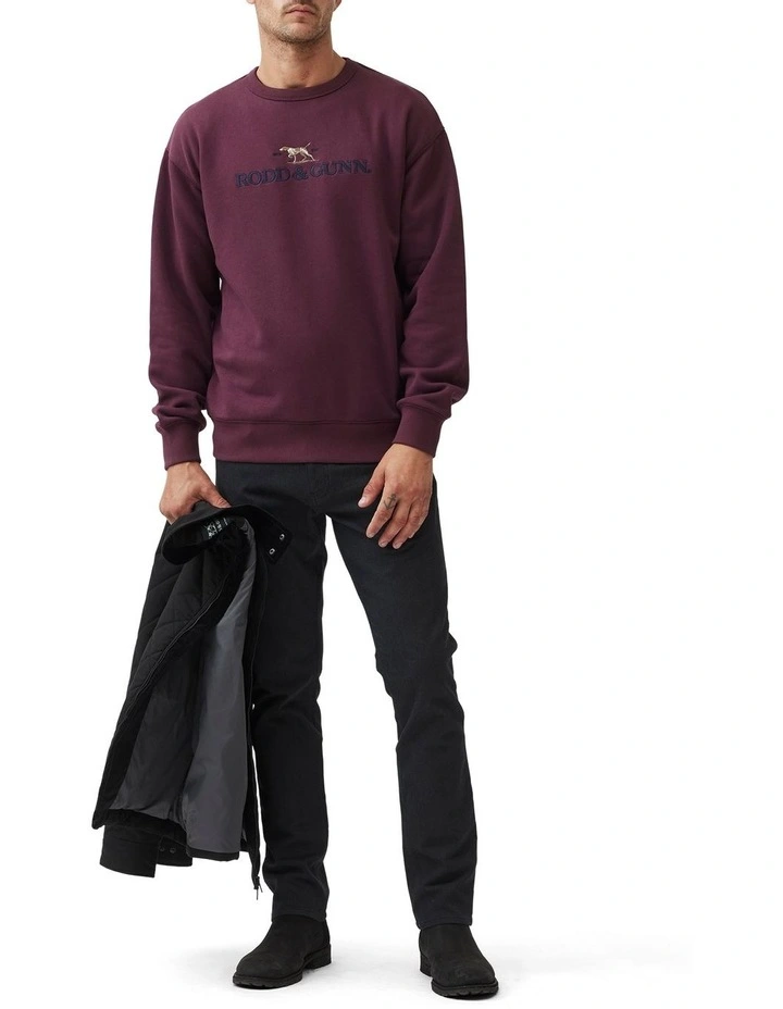 Gunn Logo Sweat Top in Garnet