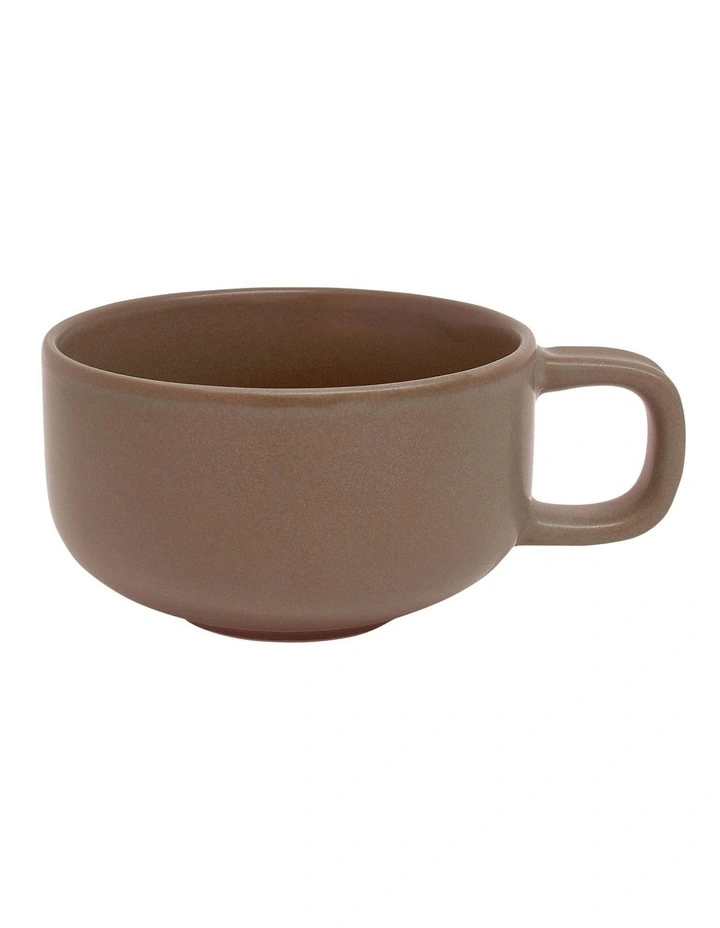 Hue Truffle Teacup & Saucer in Taupe