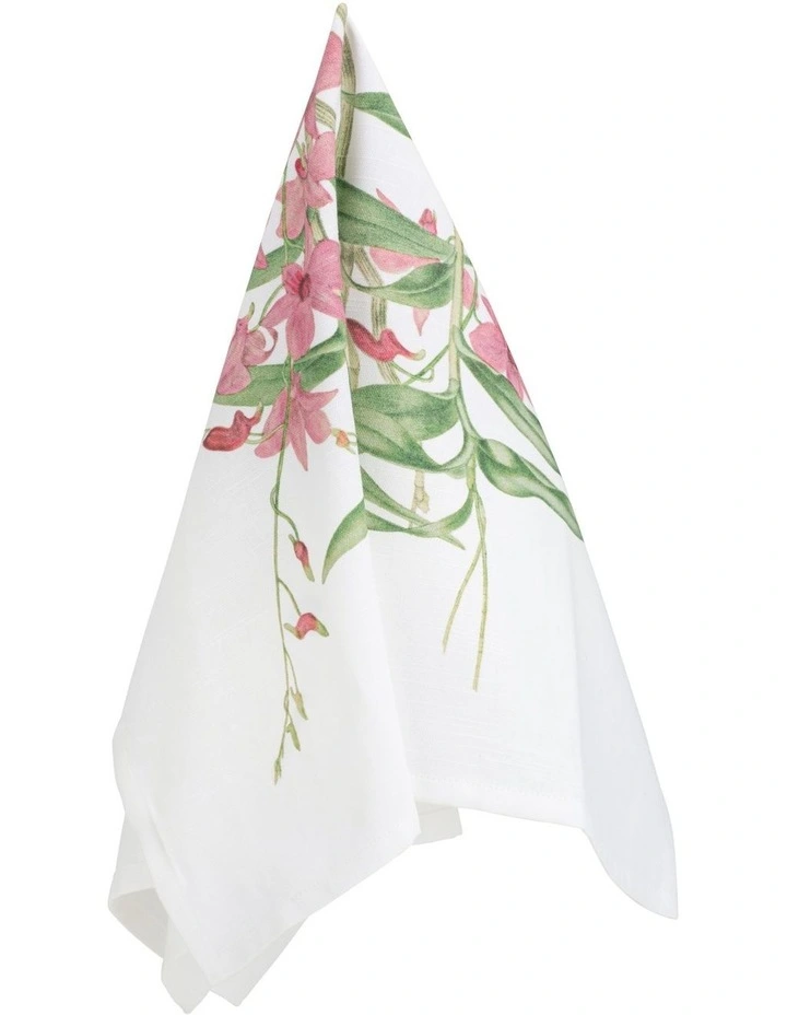 Australian Orchids Tea Towel 50x70cm in Pink