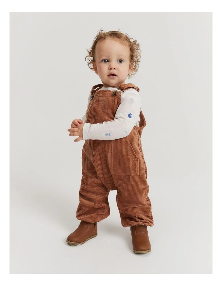 Cord Overall in Faded Terracotta
