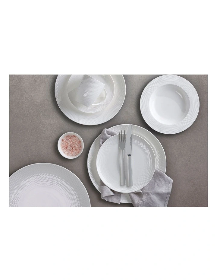 White Basics Diamonds Gift Boxed Round Platter 36cm in White