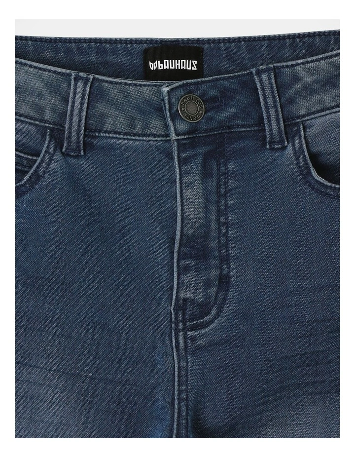 5 Pocket Knit Denim Jean in Dark Denim