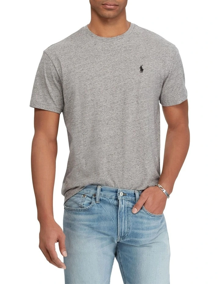 Classic Fit Jersey Crewneck T-Shirt in Grey