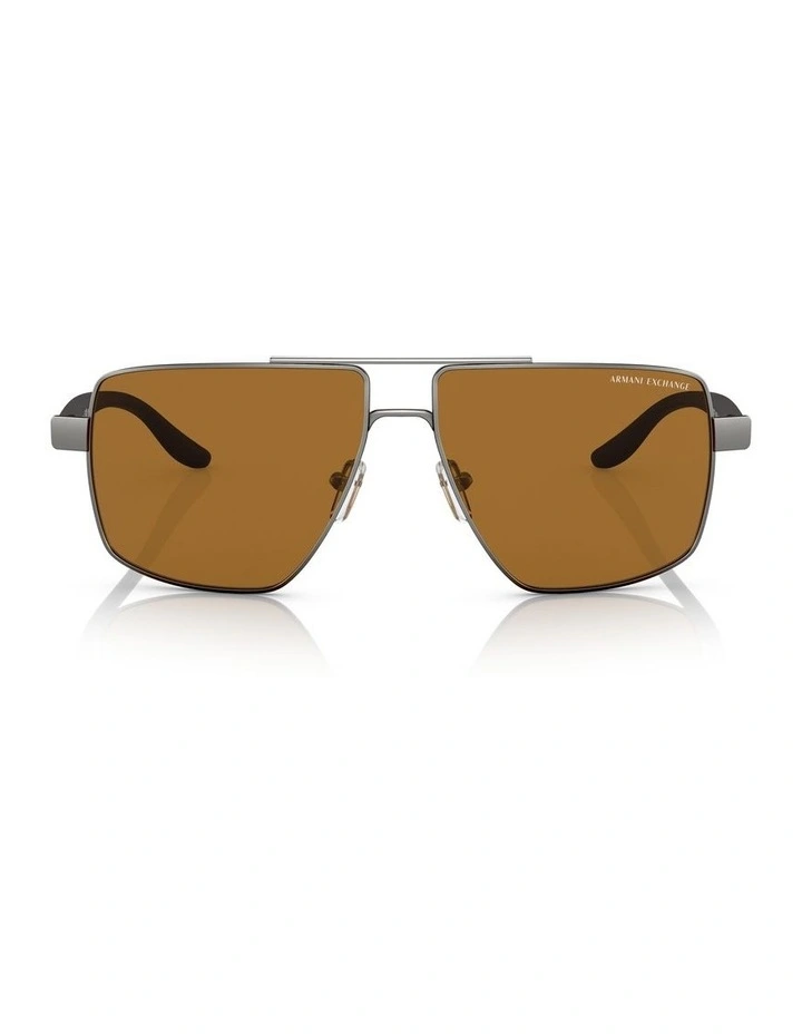 0AX2037S Polarised Sunglasses in Matte Gunmetal