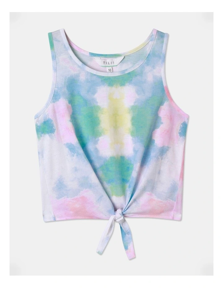 Tie Front Singlet in Rainbow