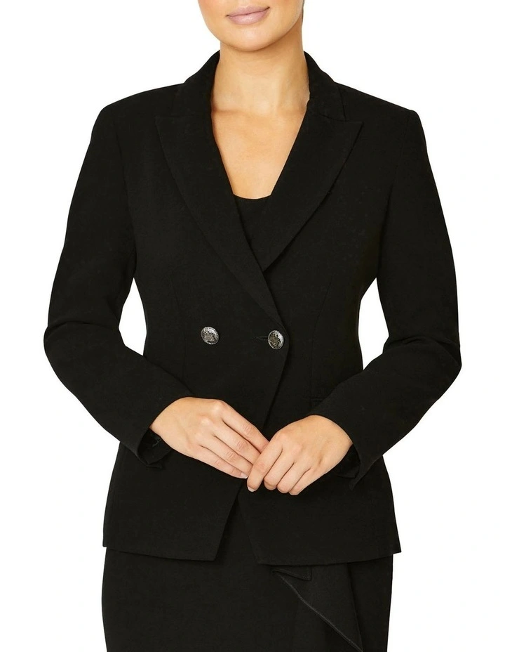Vanessa Double-Breasted Jacket in Black