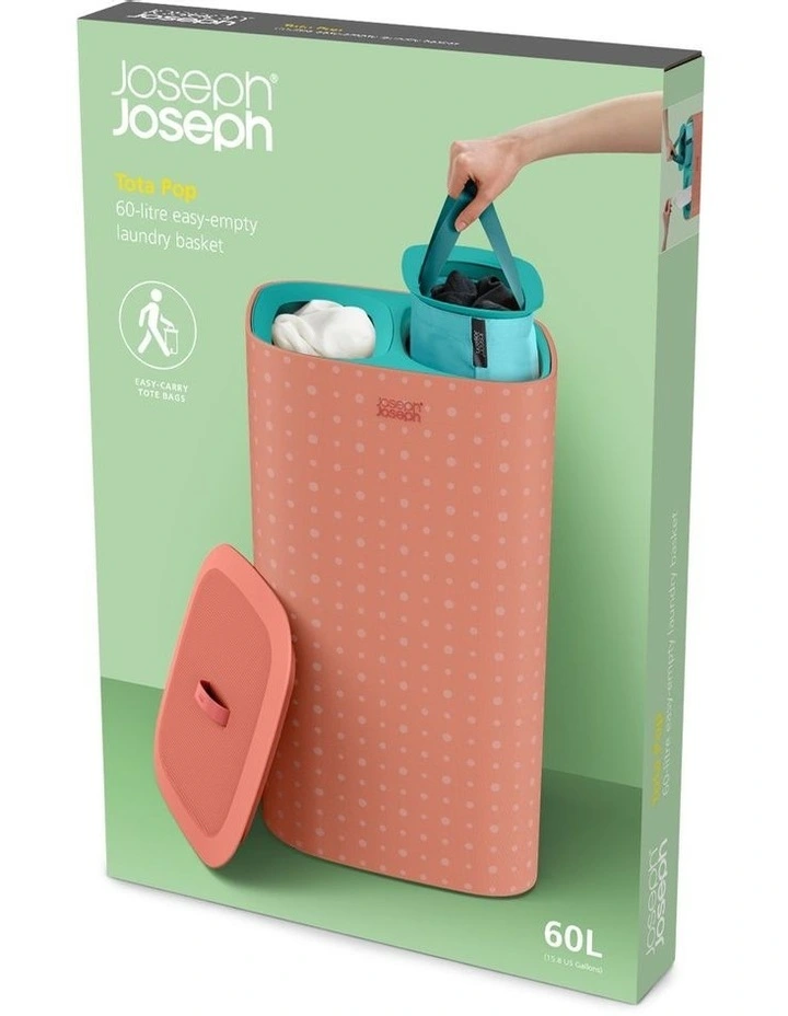 Tota Pop 60L Laundry Basket Coral