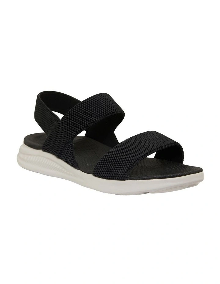 Mack Black Stretch Sandals