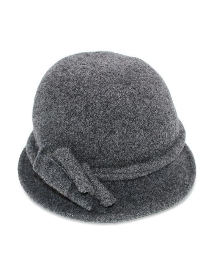 Joy Woolen Pull On Hat in Charcoal