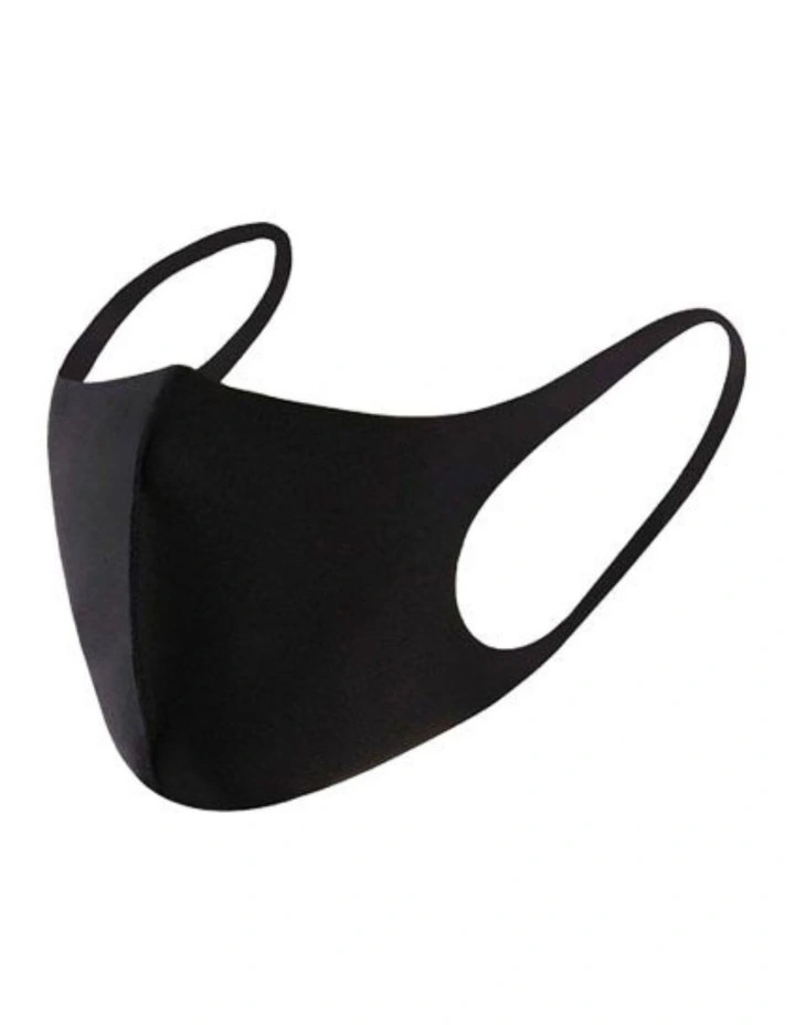 Summer Reusable Face Mask in Black