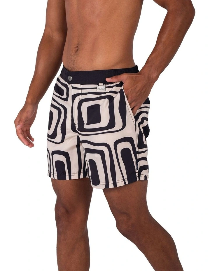Swirl Swim Shorts in Black