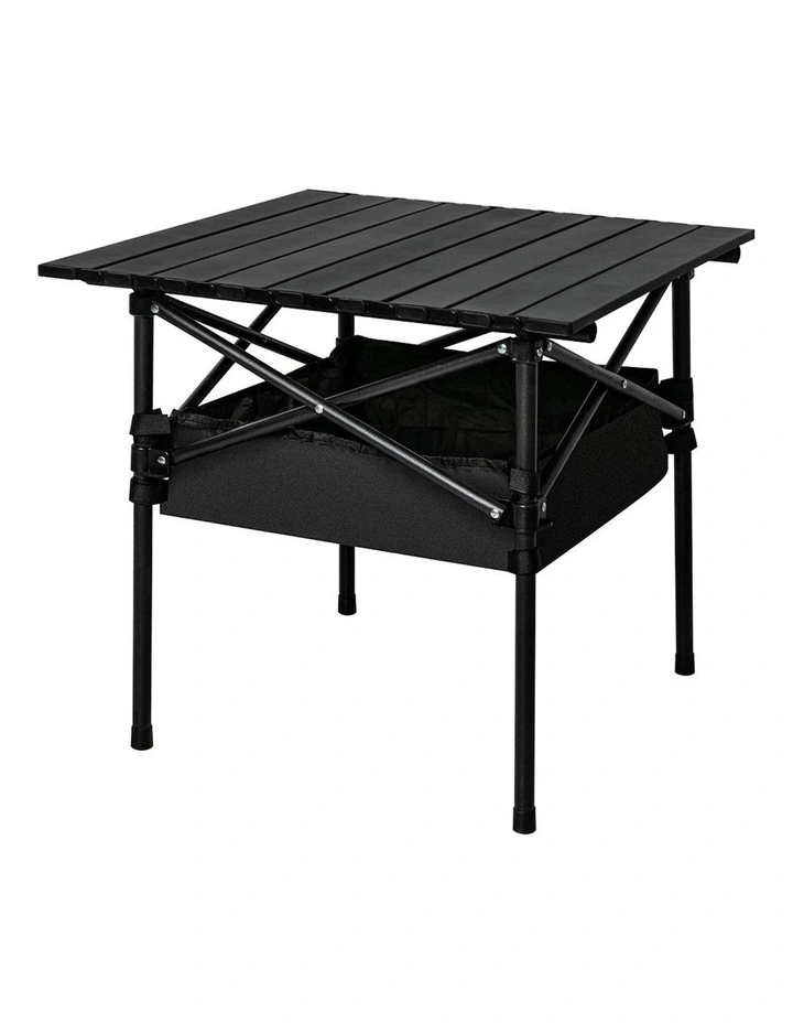 Folding Camping Table in Egg Roll Black