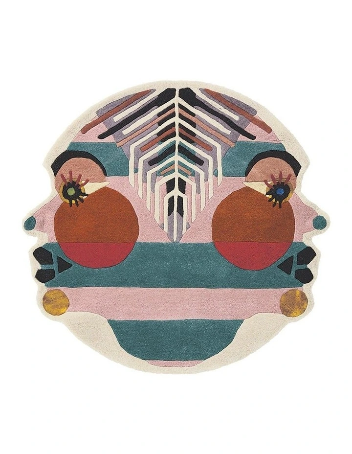Zodiac Gemini Round Rug In Multi
