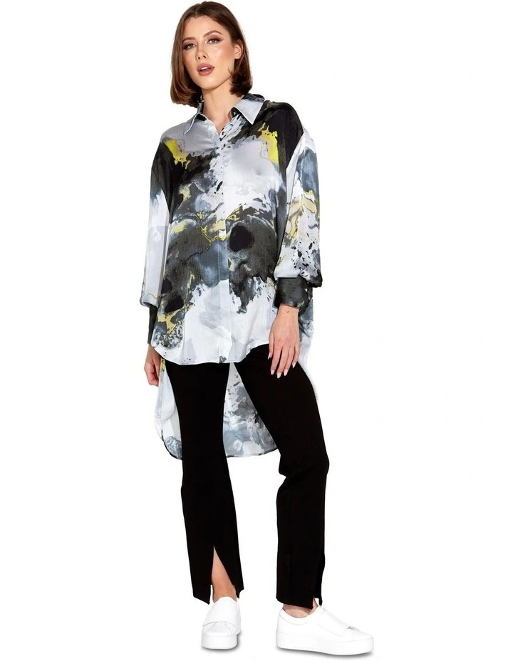 Transfixed Oversized Shirt in Marble