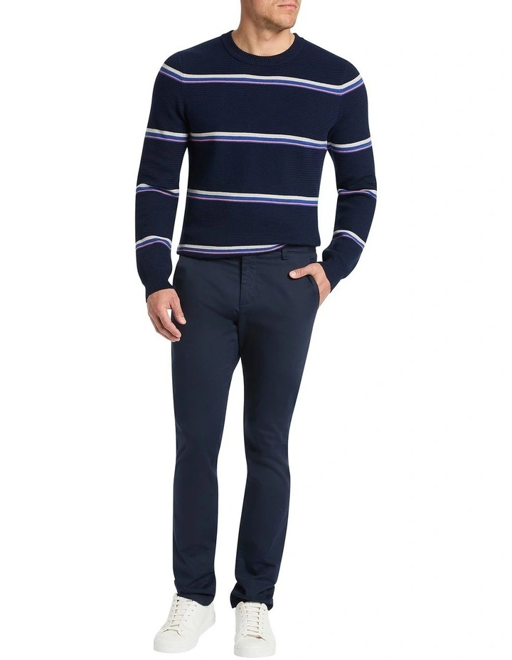 Eric Stripe Knit in Navy Stripe