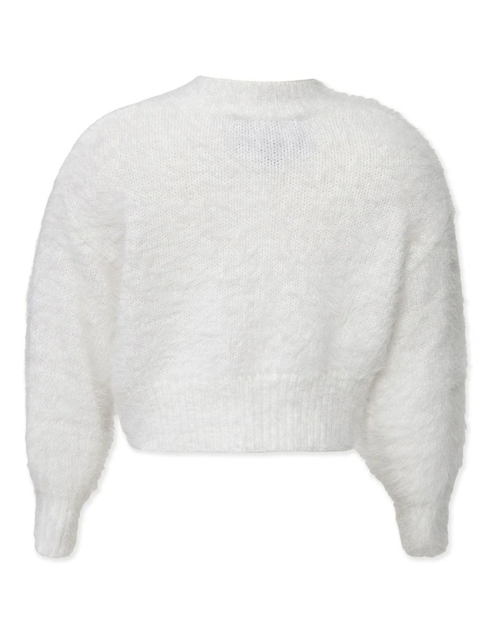 Bell Sleeve Cardigan in Ivory