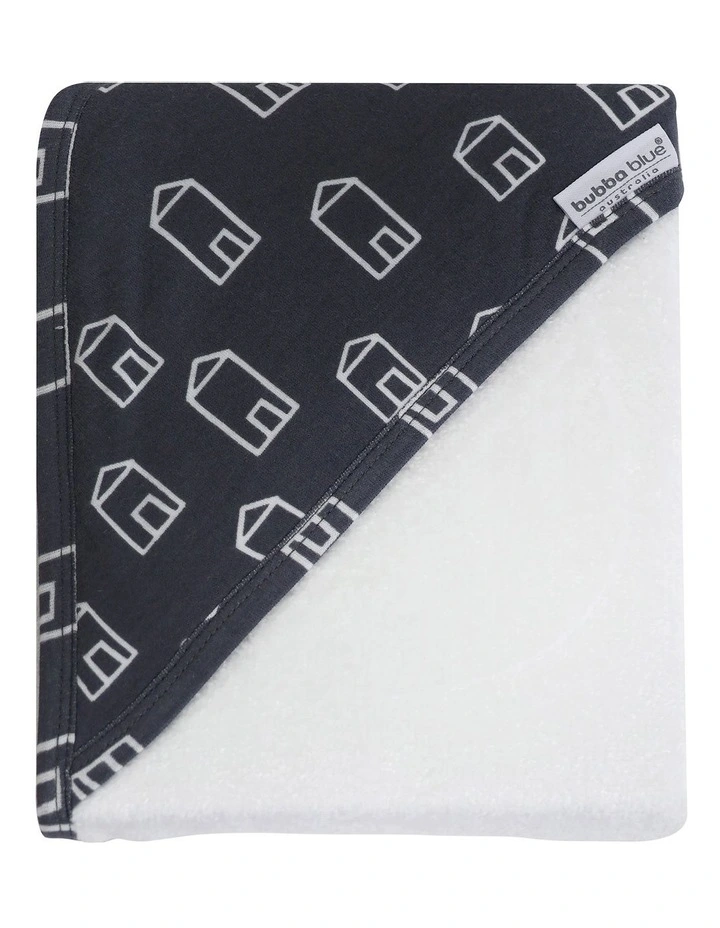 Nordic Hooded Towel in Charcoal Grey