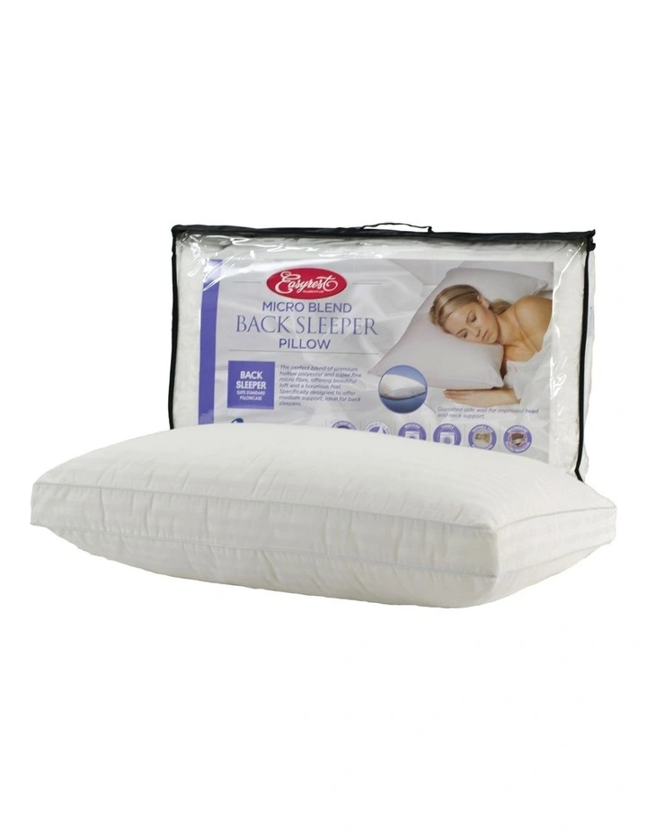 Microblend Back Sleeper Pillow in White