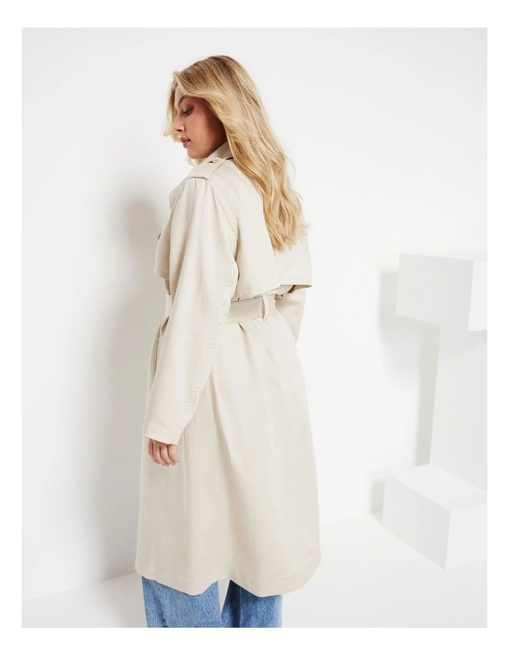The Soft Twill Trench in Ecru