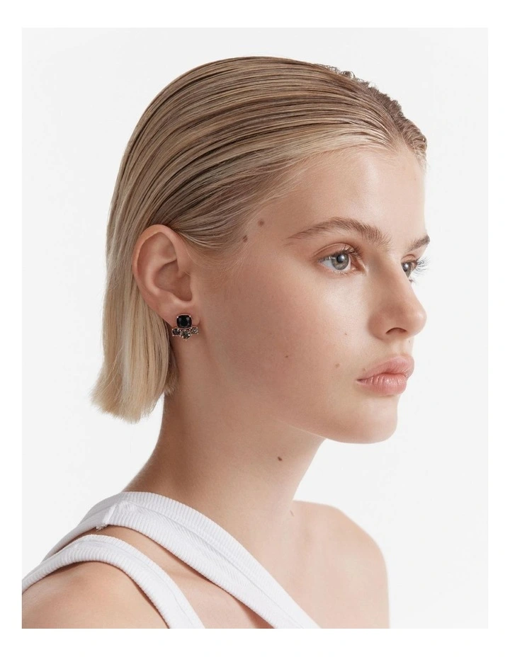 Barbarella Stud Earrings in Black