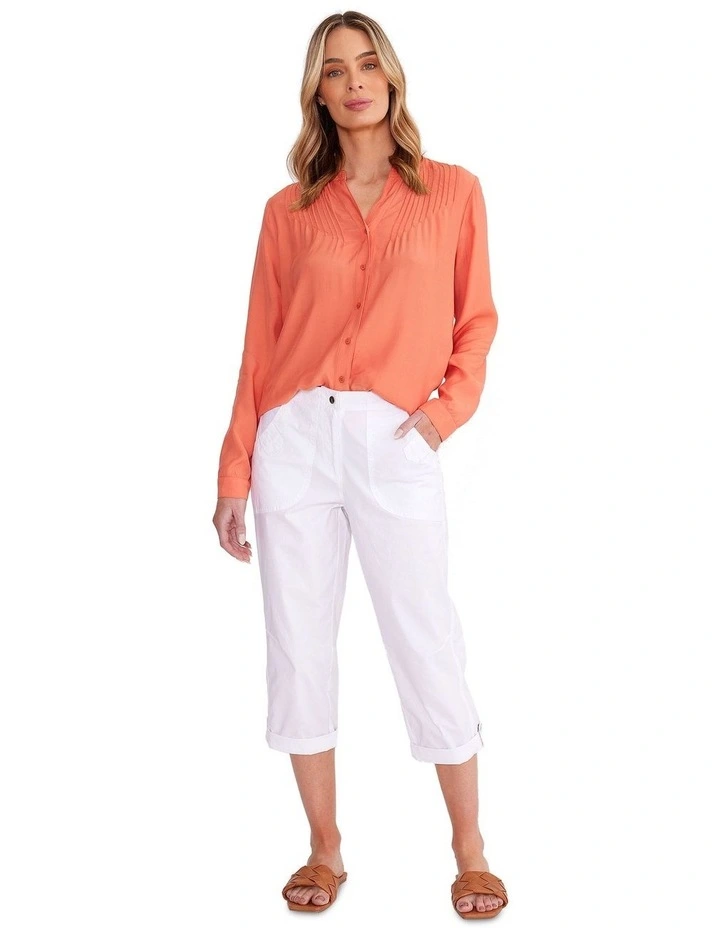 Washer Cotton Pant in White