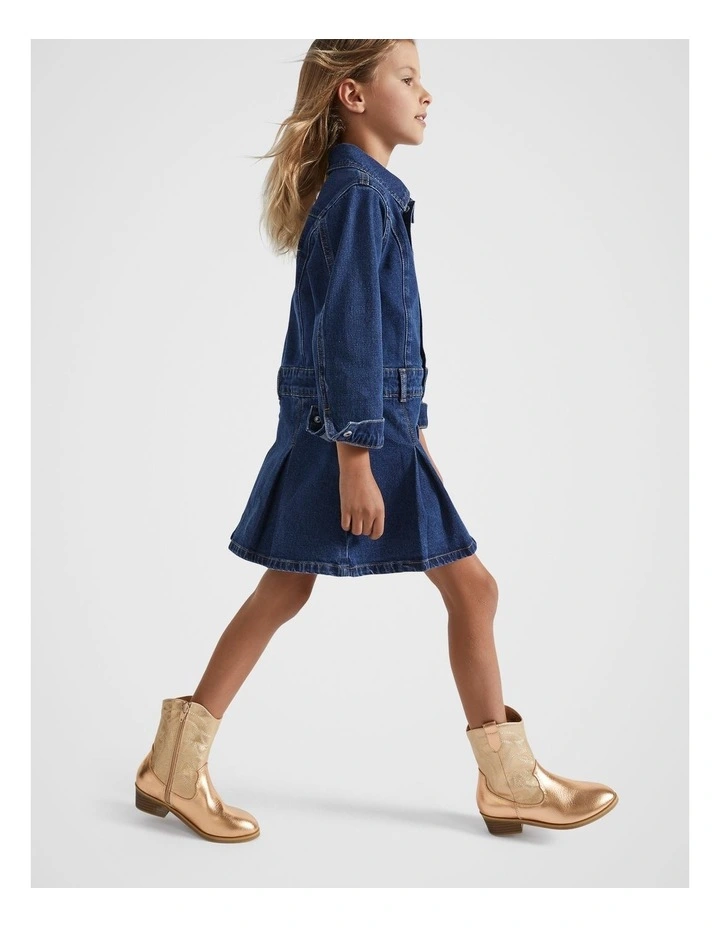 Foil Cowboy Boot in Rose Gold