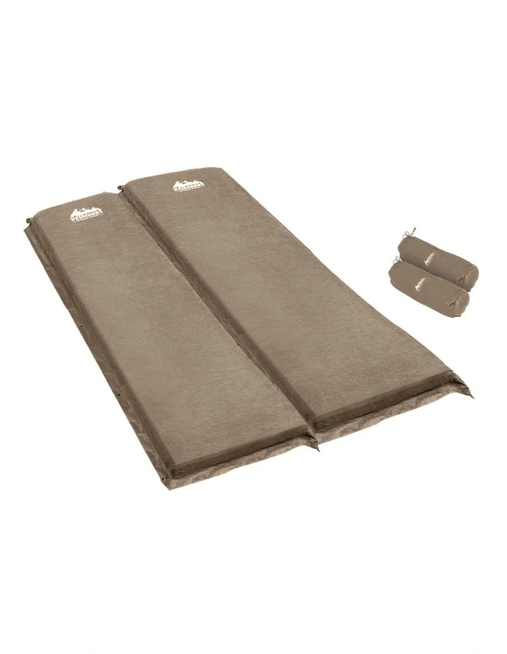 Air Bed Double Self-inflating Mat in Brown