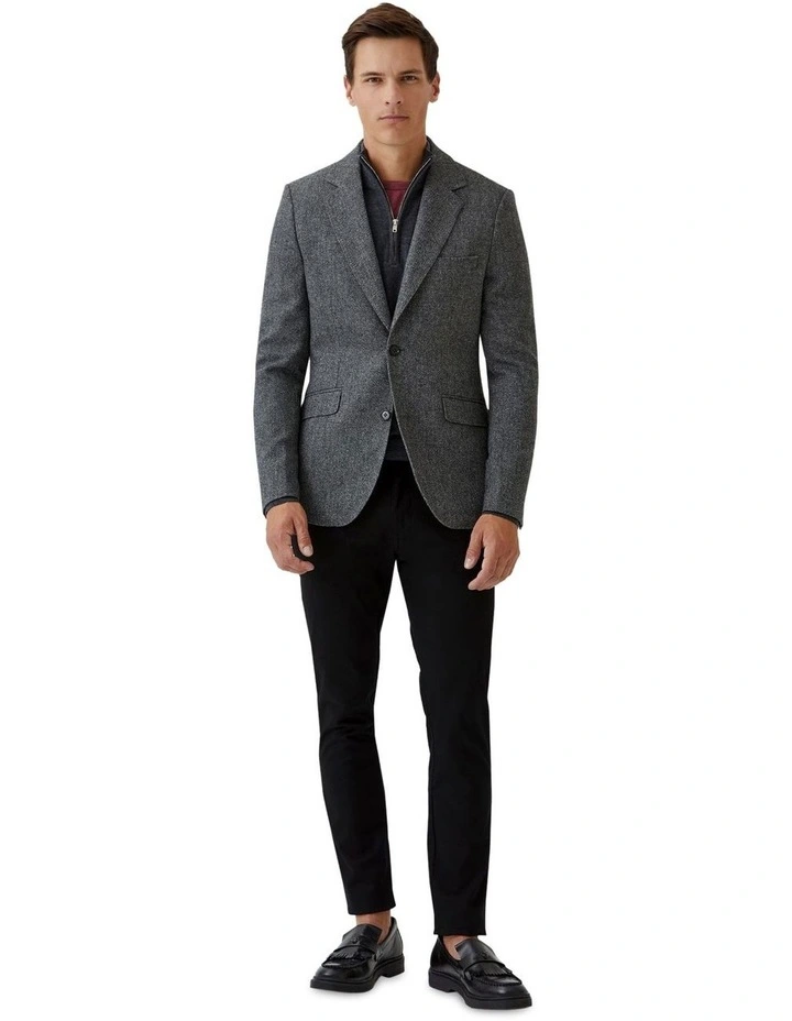 Blake Wool Rich Blazer in Charcoal