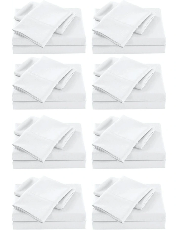 Original Bamboo Blend 2000 Thread Count Sheet Set 8 Pack in White