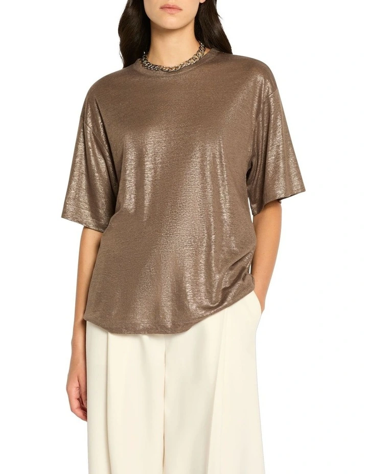 Next Chapter Foil Tee in Chocolate