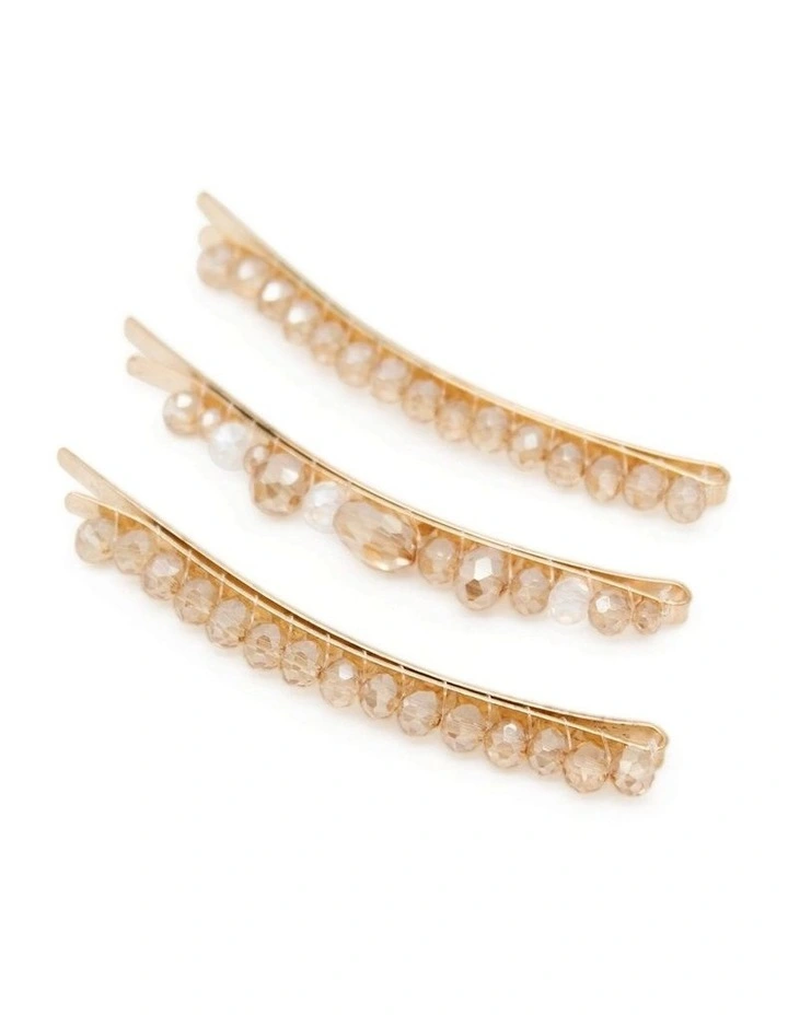 Trinity Hair Clip Set in Gold