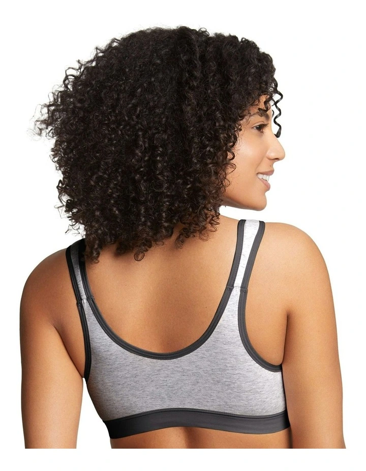 Eden Organic Cotton Wirefree Front Open Bra in Grey