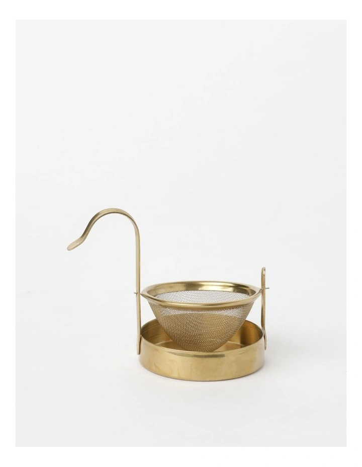 Tea Party Tea Infuser with Stand in Gold