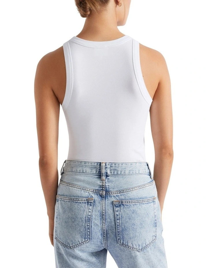 Core Fitted Tank in White