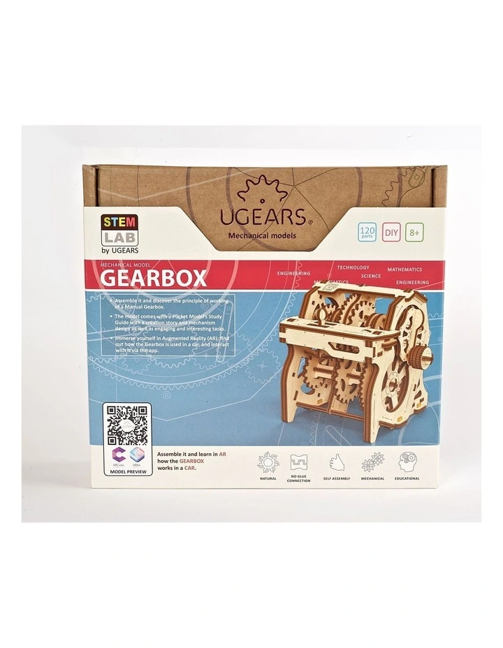Stem Lab Gearbox 120 Piece Wooden 3D Puzzle