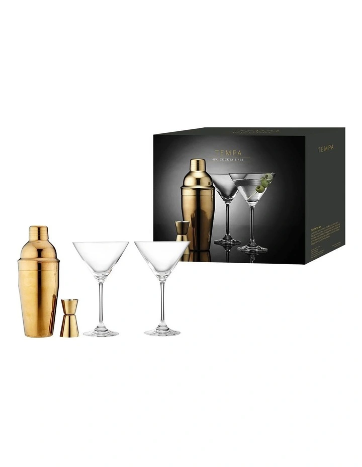 Aurora Cocktail Gift Set 4 Piece in Gold
