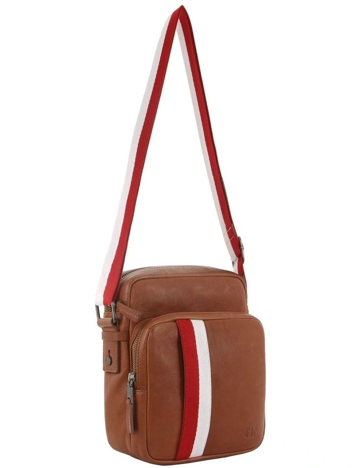 Leather Cross-Body Bag in Tan