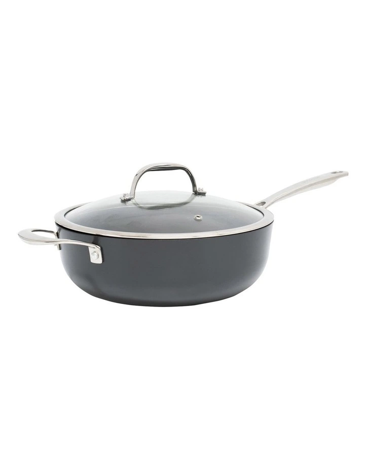 Re-Lite Chef Pan With Glass Lid 4L/26 Cm in Black